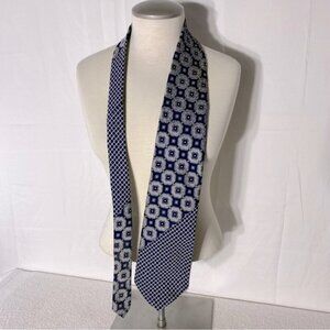 5/$25 Vintage Pierre Cardin Blue Grey Multi Print Tie